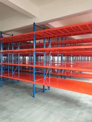 Steel Warehouse Medium Duty Racking Multi Tier Shelving In Industrial Setting